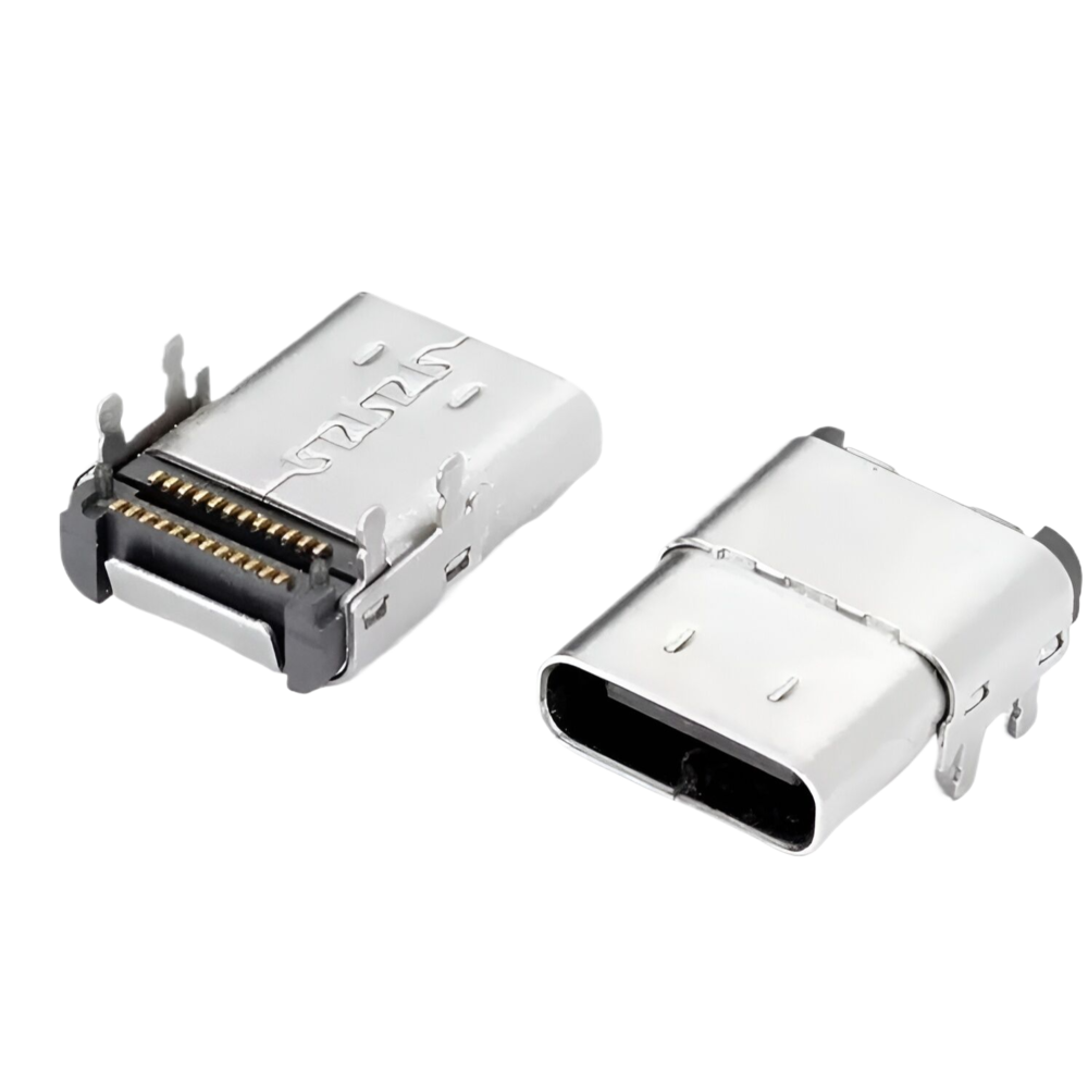 加長(zhǎng)TYPE C 24P母座 板上雙貼SMT 四腳插板 板上H=3.51MM L=12.4MM