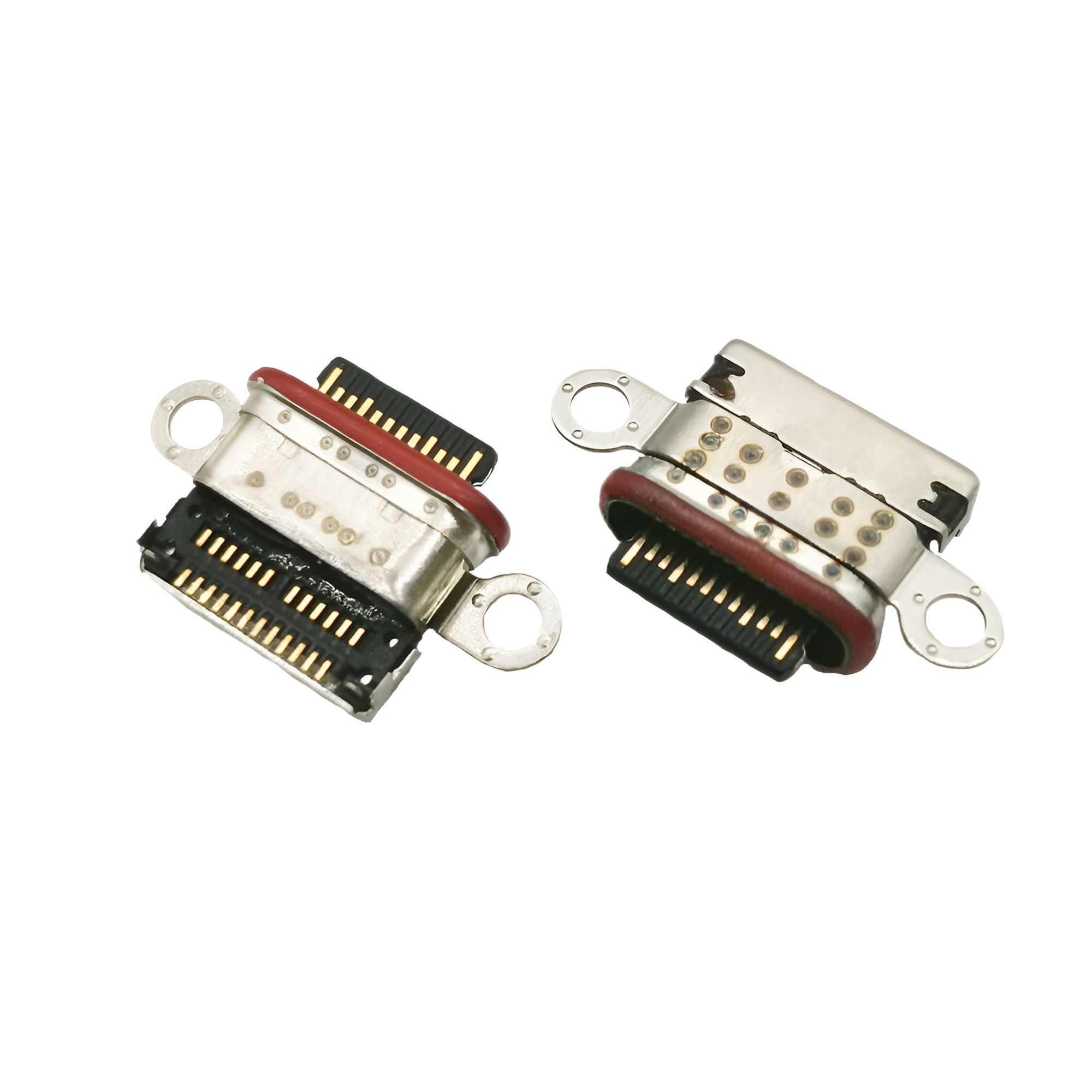 USB 3.1 TYPE C 24P防水母座 沉板1.0MM 雙貼SMT  帶雙耳螺絲孔 長(zhǎng)度L=9.3MM 防水IP68