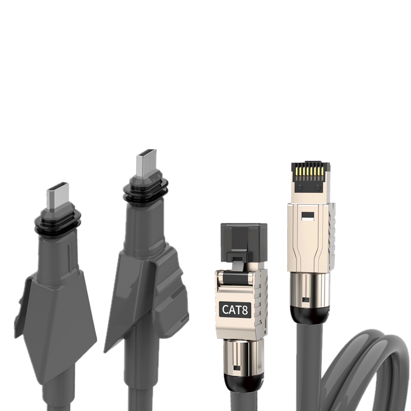 Starlink 9P星鏈二代企業(yè)版 扁平化高性能版轉(zhuǎn)Cate8水晶頭線束配件 3M 8M 25M Space X星鏈衛(wèi)星接收器線束